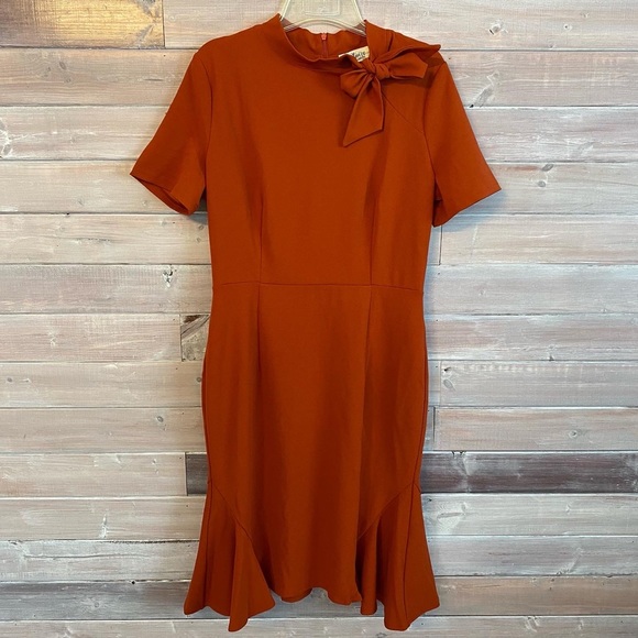 aisize Dresses Aisize Vintage Redefined Burnt Orange Retro Dress
